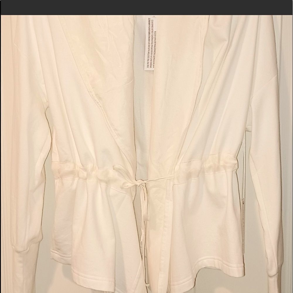 Young Fabulous & Broke White Drawstring Oversized Hooded Jacket - Picture 10 of 11